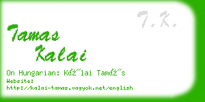 tamas kalai business card